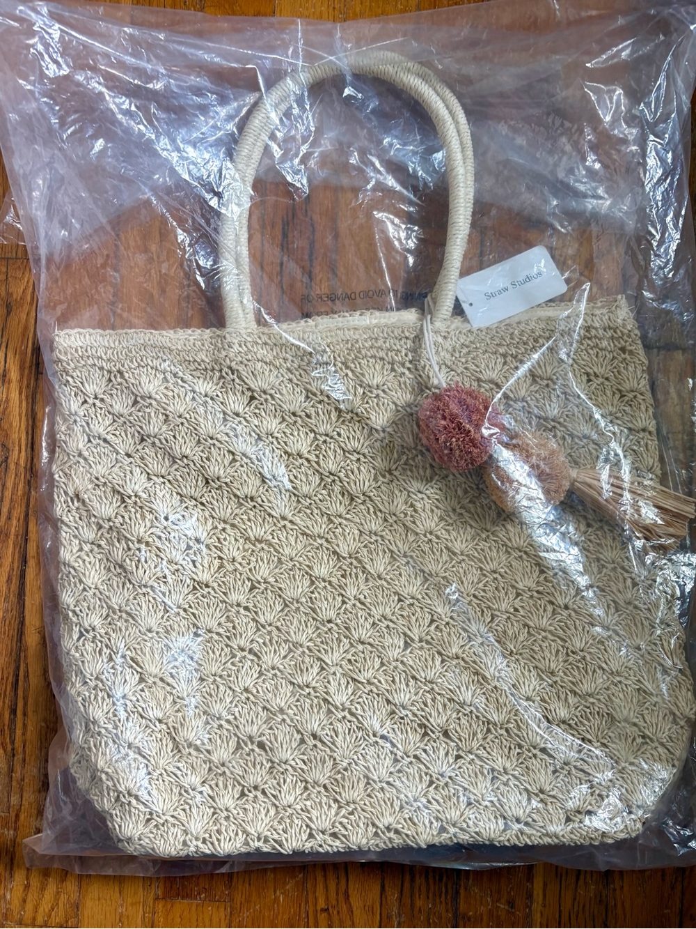 STRAW STUDIOS Handmade Straw Beach Tote - Picture 6 of 7